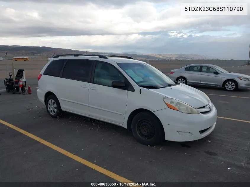 5TDZK23C68S110790 2008 Toyota Sienna Le