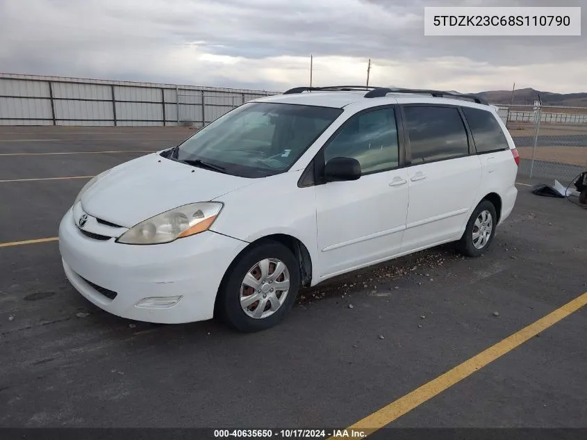 5TDZK23C68S110790 2008 Toyota Sienna Le