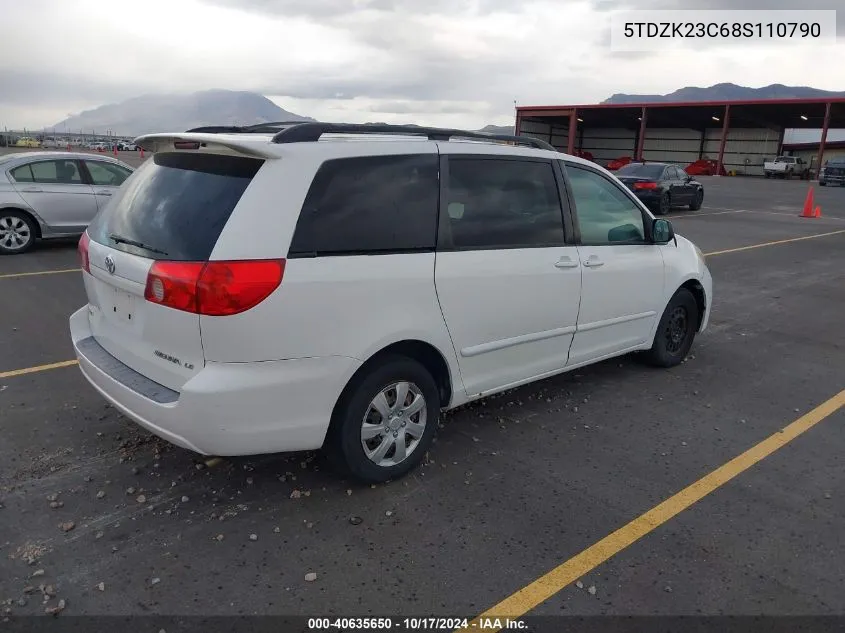 5TDZK23C68S110790 2008 Toyota Sienna Le