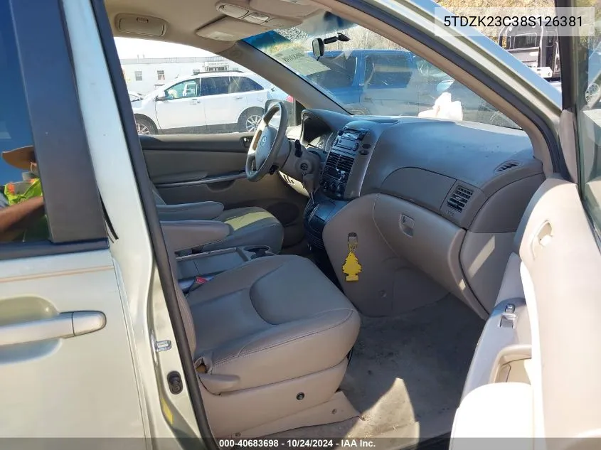 5TDZK23C38S126381 2008 Toyota Sienna Ce