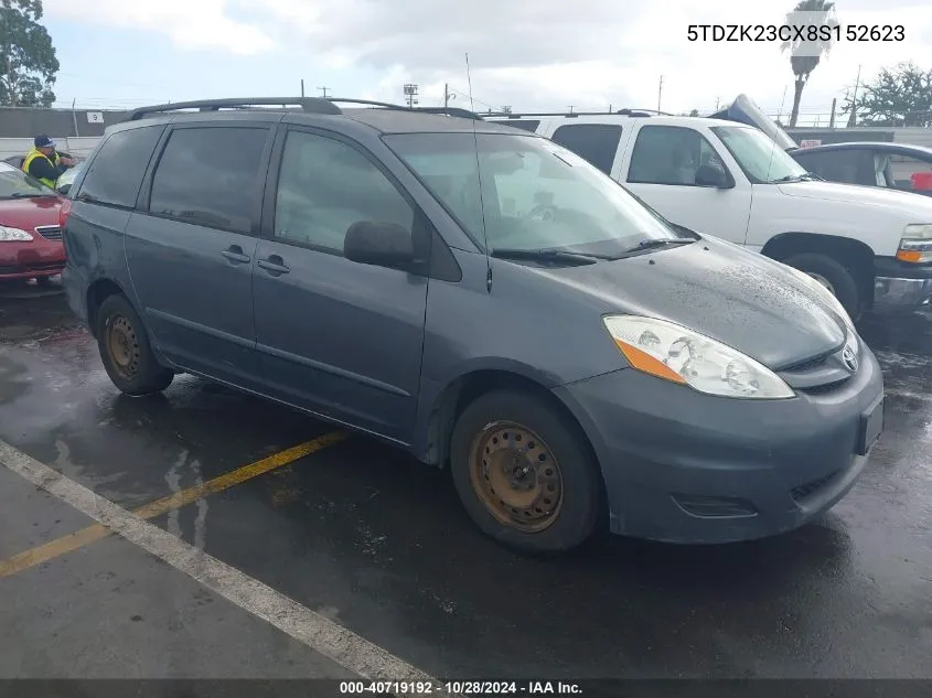 2008 Toyota Sienna Ce/Le VIN: 5TDZK23CX8S152623 Lot: 40719192