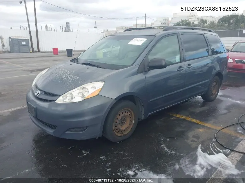 2008 Toyota Sienna Ce/Le VIN: 5TDZK23CX8S152623 Lot: 40719192