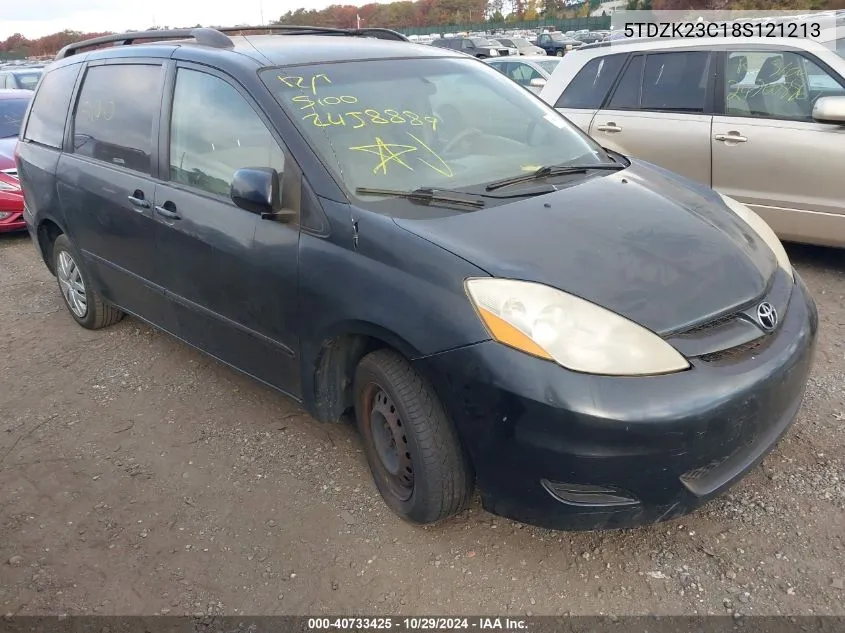 2008 Toyota Sienna Le VIN: 5TDZK23C18S121213 Lot: 40733425