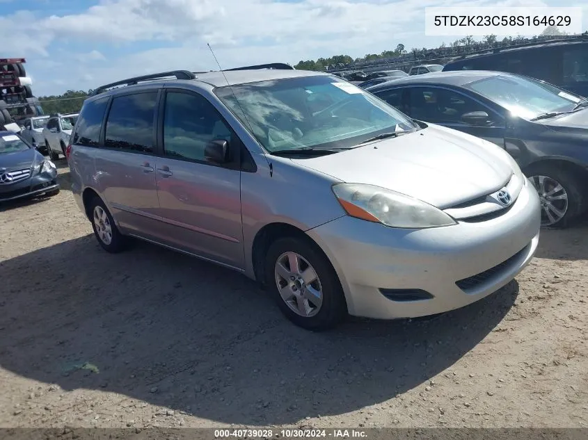 2008 Toyota Sienna Le VIN: 5TDZK23C58S164629 Lot: 40739028