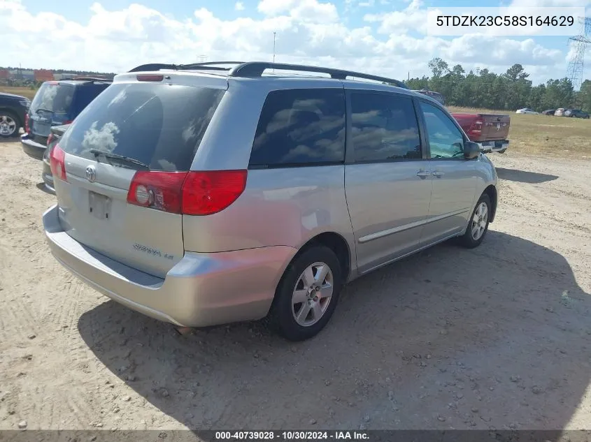 2008 Toyota Sienna Le VIN: 5TDZK23C58S164629 Lot: 40739028