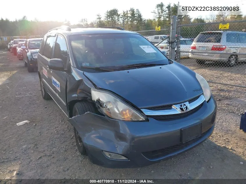 5TDZK22C38S209083 2008 Toyota Sienna Limited