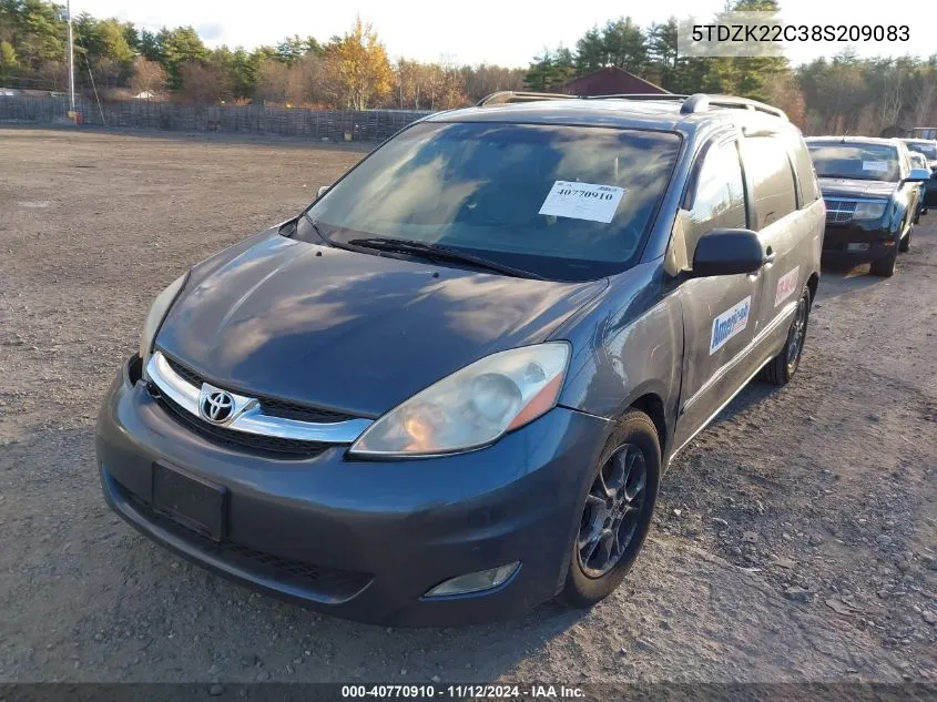 5TDZK22C38S209083 2008 Toyota Sienna Limited