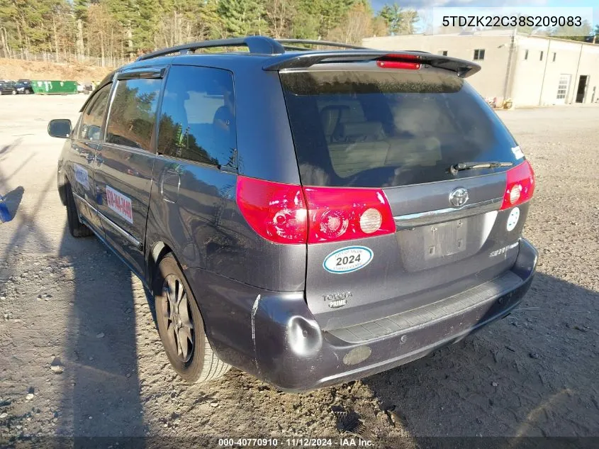 5TDZK22C38S209083 2008 Toyota Sienna Limited