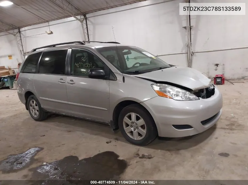 5TDZK23C78S133589 2008 Toyota Sienna Le