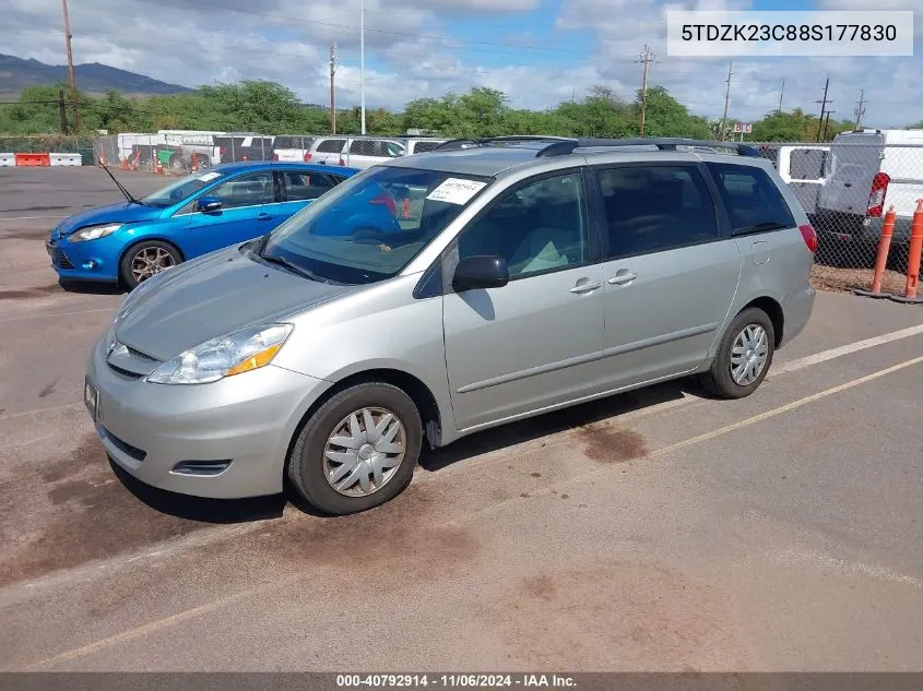 2008 Toyota Sienna Le VIN: 5TDZK23C88S177830 Lot: 40792914