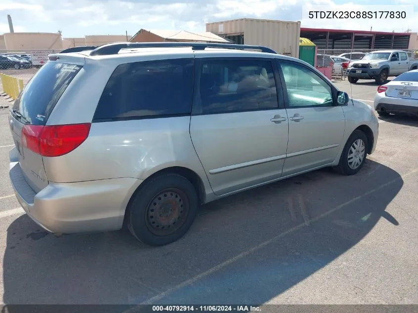 2008 Toyota Sienna Le VIN: 5TDZK23C88S177830 Lot: 40792914