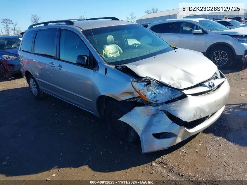 2008 Toyota Sienna Le VIN: 5TDZK23C28S129725 Lot: 40812629