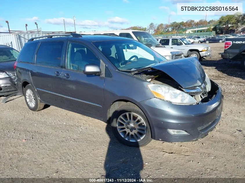 5TDBK22C58S016564 2008 Toyota Sienna Limited