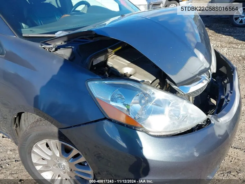 5TDBK22C58S016564 2008 Toyota Sienna Limited