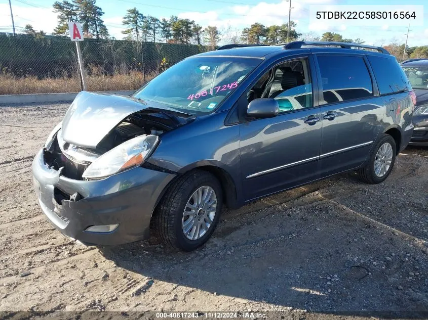 5TDBK22C58S016564 2008 Toyota Sienna Limited