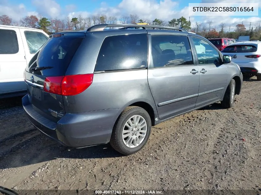 5TDBK22C58S016564 2008 Toyota Sienna Limited