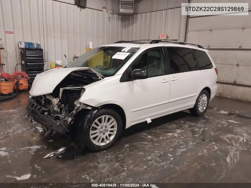 2008 Toyota Sienna Xle VIN: 5TDZK22C28S129869 Lot: 40819438