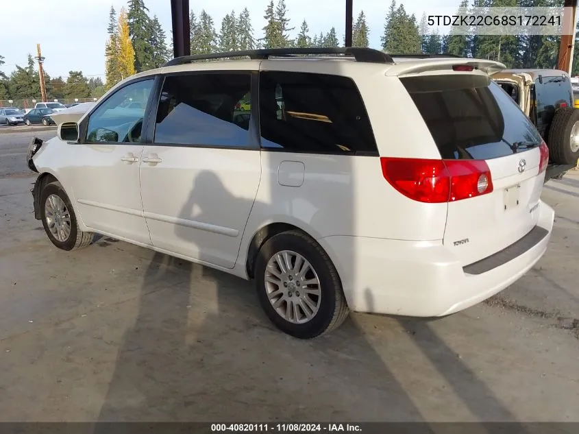 5TDZK22C68S172241 2008 Toyota Sienna Xle