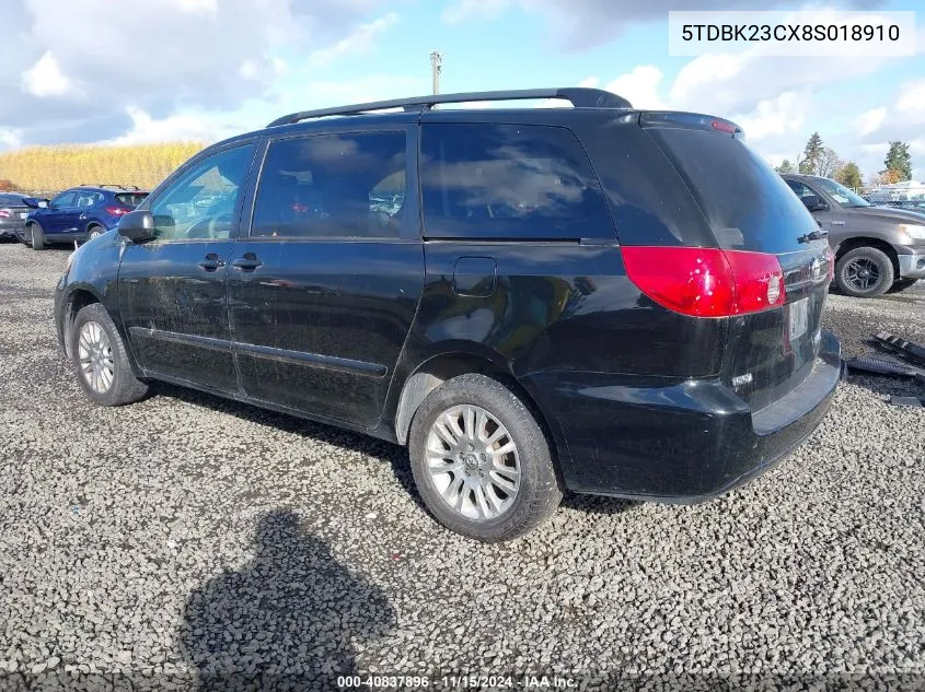 2008 Toyota Sienna Le VIN: 5TDBK23CX8S018910 Lot: 40837896