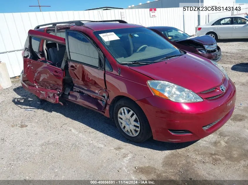 2008 Toyota Sienna Ce VIN: 5TDZK23C68S143143 Lot: 40856591