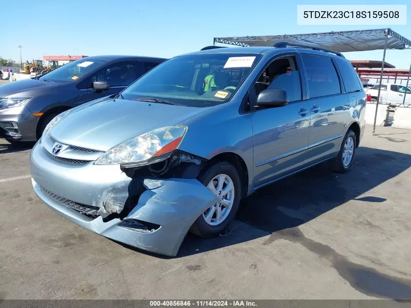 2008 Toyota Sienna Ce VIN: 5TDZK23C18S159508 Lot: 40856846