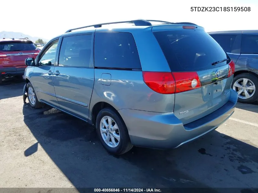 2008 Toyota Sienna Ce VIN: 5TDZK23C18S159508 Lot: 40856846