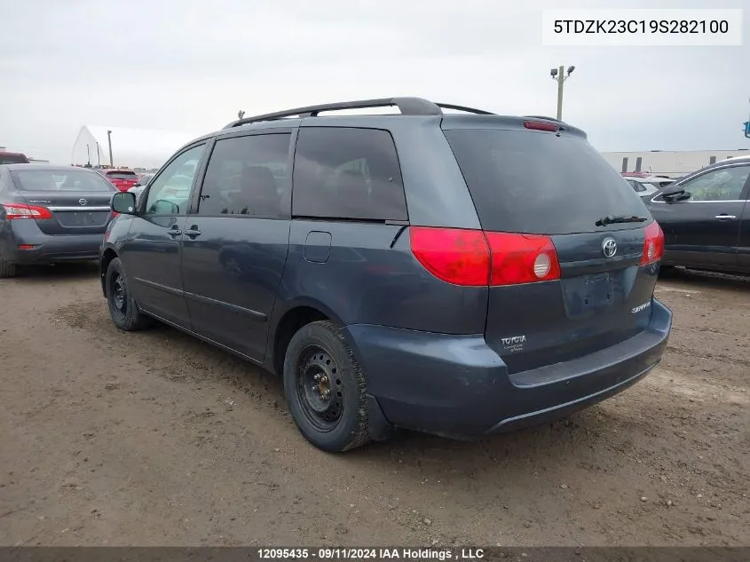 2009 Toyota Sienna Ce/Le VIN: 5TDZK23C19S282100 Lot: 12095435