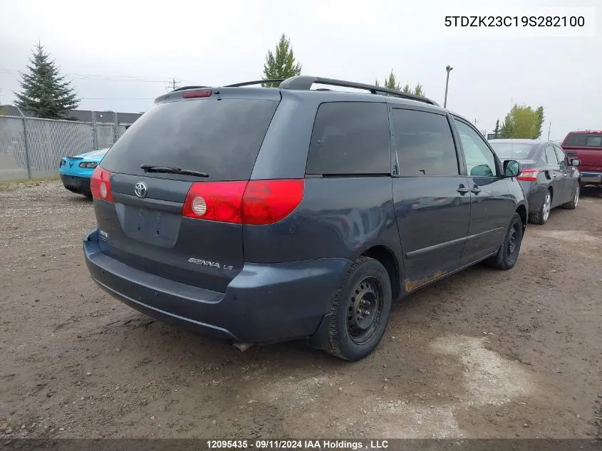 2009 Toyota Sienna Ce/Le VIN: 5TDZK23C19S282100 Lot: 12095435