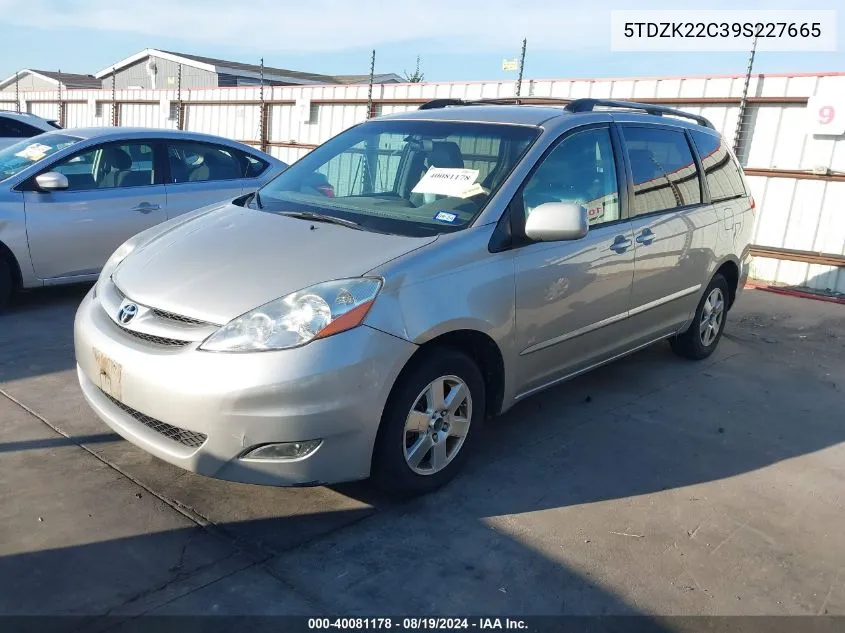 5TDZK22C39S227665 2009 Toyota Sienna Xle