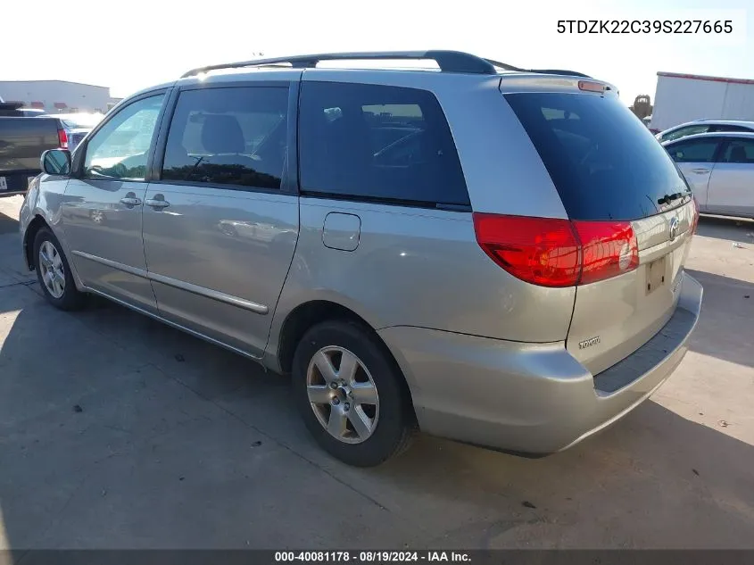 5TDZK22C39S227665 2009 Toyota Sienna Xle