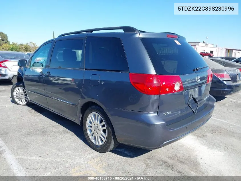 2009 Toyota Sienna Xle VIN: 5TDZK22C89S230996 Lot: 40153715