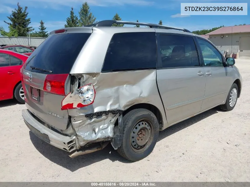 2009 Toyota Sienna Le VIN: 5TDZK23C39S276864 Lot: 40155616