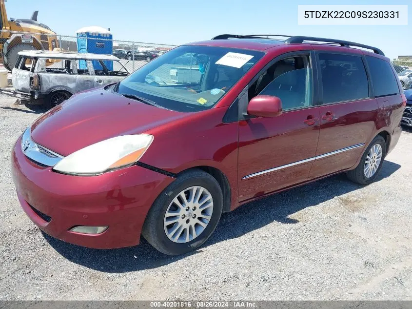 5TDZK22C09S230331 2009 Toyota Sienna Limited