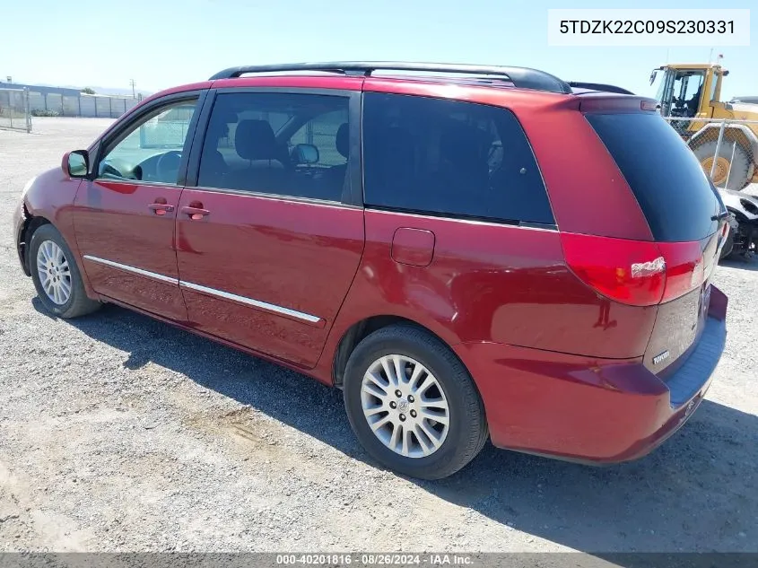 5TDZK22C09S230331 2009 Toyota Sienna Limited