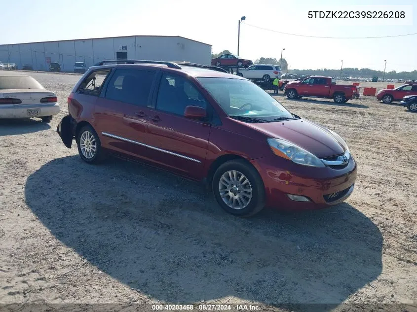 2009 Toyota Sienna Limited VIN: 5TDZK22C39S226208 Lot: 40203468