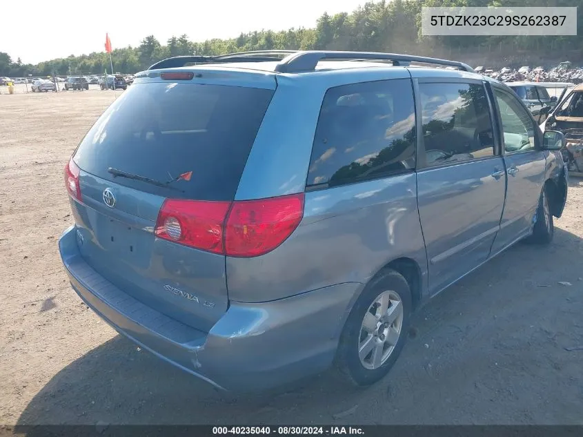 2009 Toyota Sienna Le VIN: 5TDZK23C29S262387 Lot: 40235040