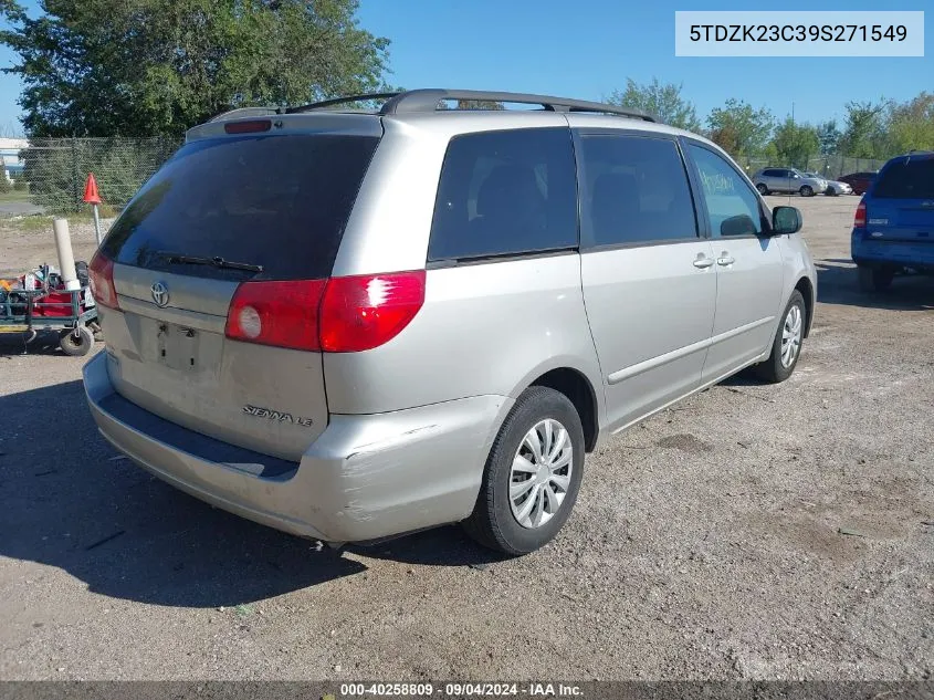 5TDZK23C39S271549 2009 Toyota Sienna Le