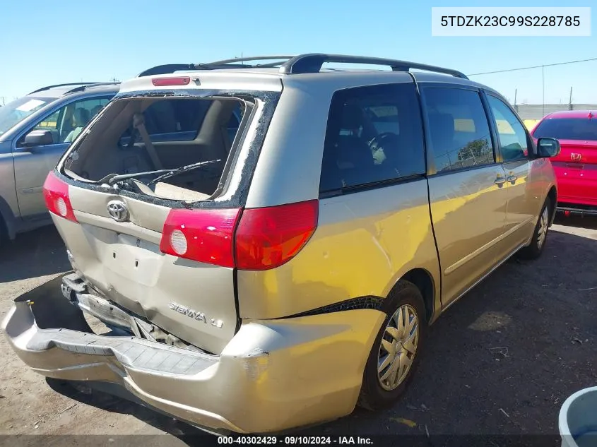 5TDZK23C99S228785 2009 Toyota Sienna Le