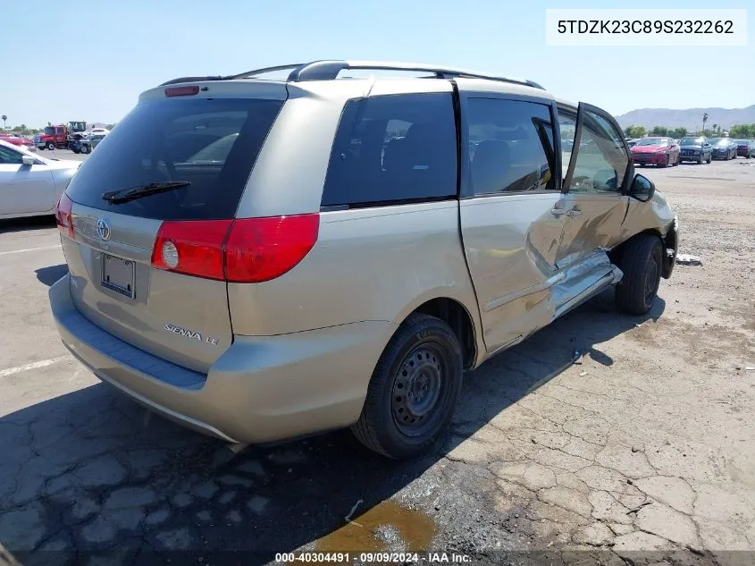 5TDZK23C89S232262 2009 Toyota Sienna Le