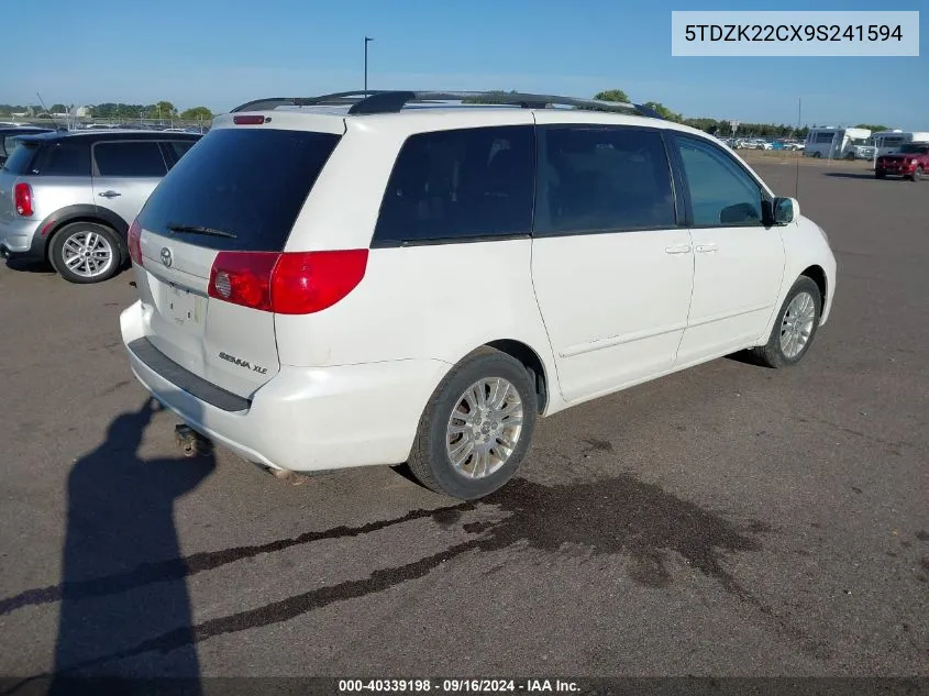 2009 Toyota Sienna Xle VIN: 5TDZK22CX9S241594 Lot: 40339198