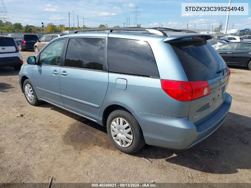 5TDZK23C39S254945 2009 Toyota Sienna Le