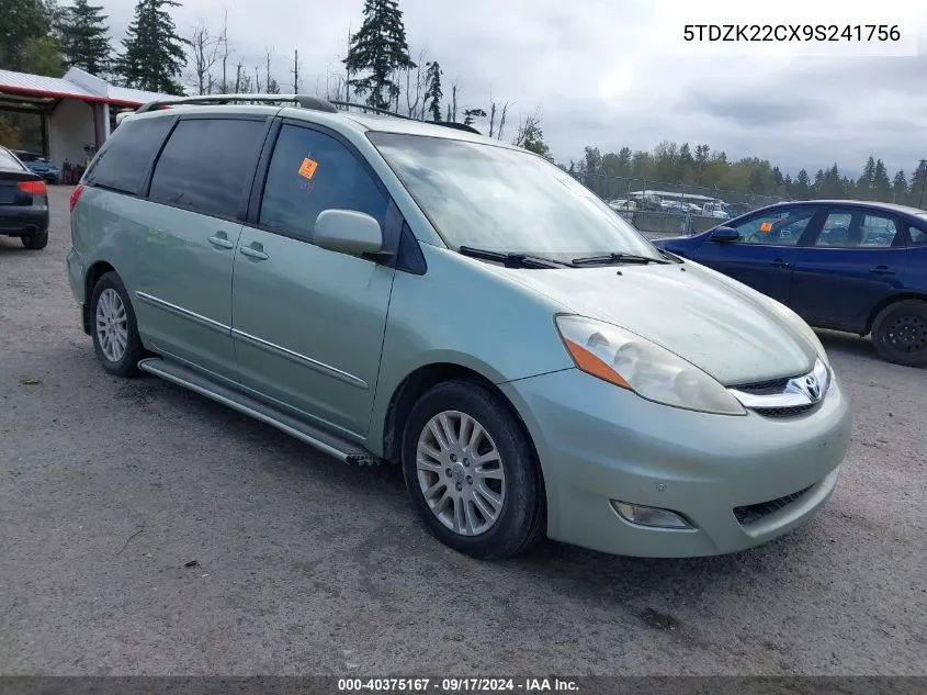 5TDZK22CX9S241756 2009 Toyota Sienna Limited