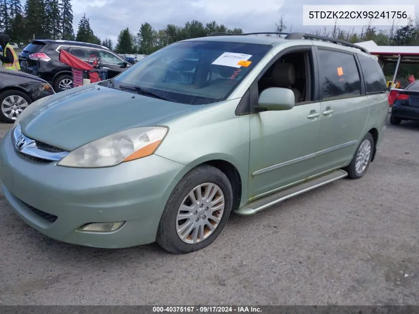 5TDZK22CX9S241756 2009 Toyota Sienna Limited