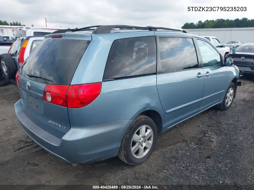 2009 Toyota Sienna Le VIN: 5TDZK23C79S235203 Lot: 40425469