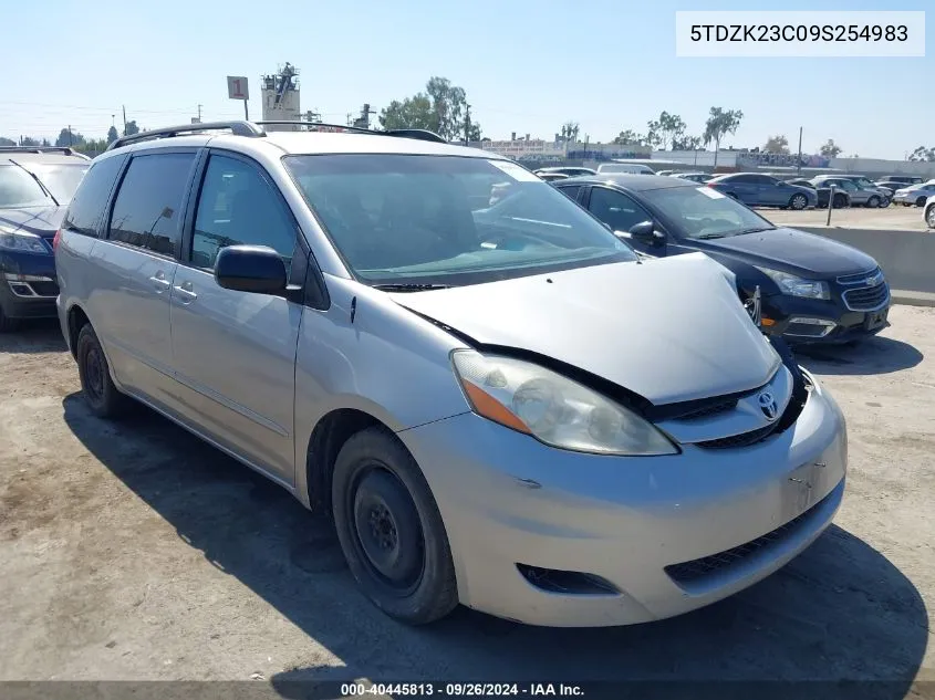 2009 Toyota Sienna Le VIN: 5TDZK23C09S254983 Lot: 40445813