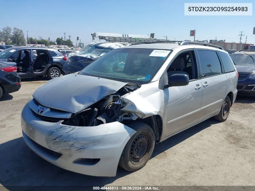 2009 Toyota Sienna Le VIN: 5TDZK23C09S254983 Lot: 40445813