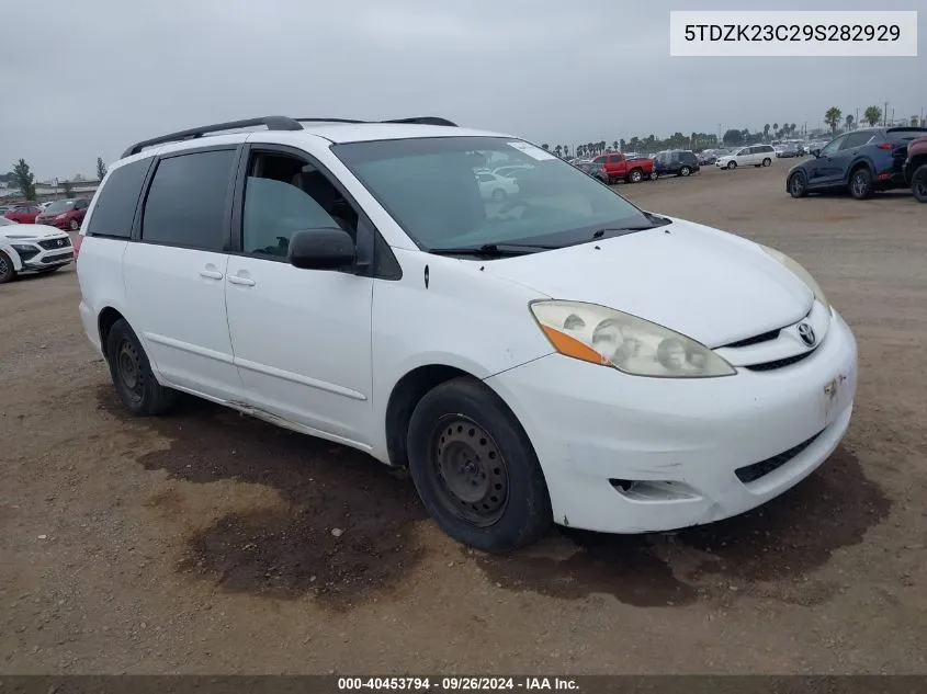 2009 Toyota Sienna Ce/Le VIN: 5TDZK23C29S282929 Lot: 40453794