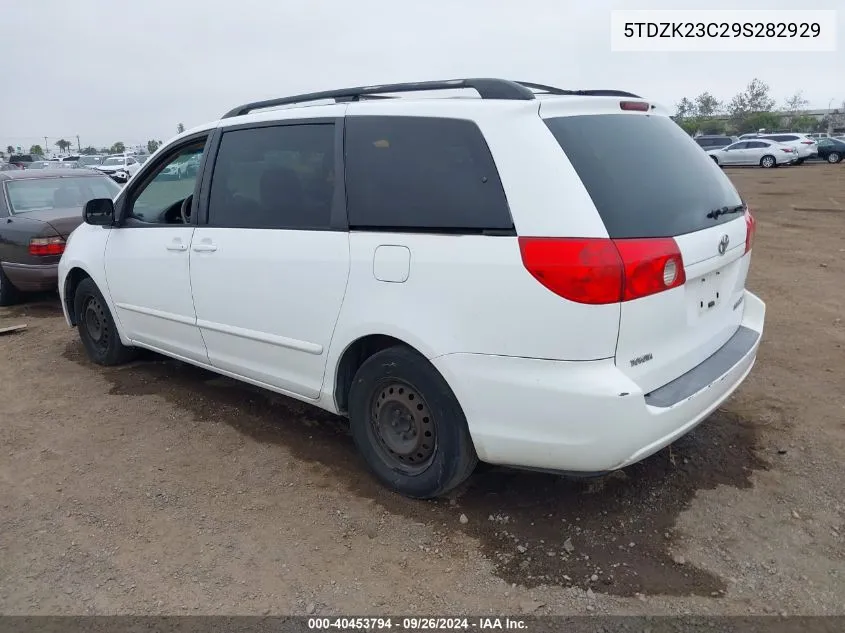 2009 Toyota Sienna Ce/Le VIN: 5TDZK23C29S282929 Lot: 40453794