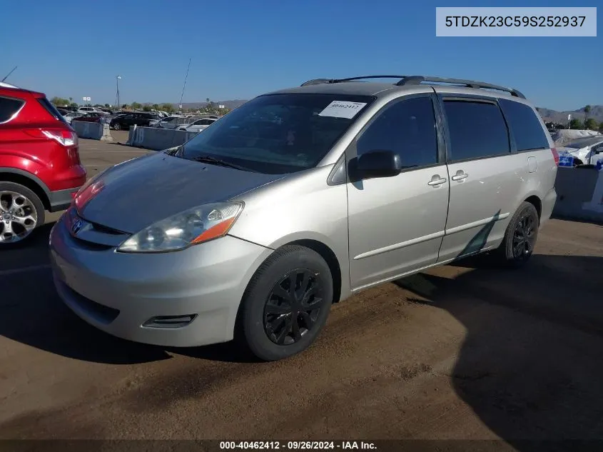 2009 Toyota Sienna Le VIN: 5TDZK23C59S252937 Lot: 40462412