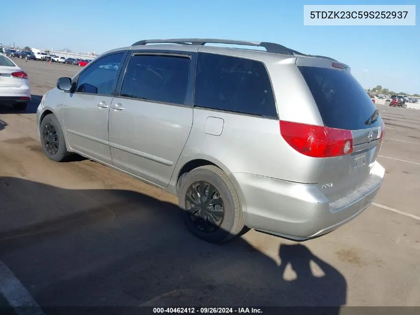 2009 Toyota Sienna Le VIN: 5TDZK23C59S252937 Lot: 40462412